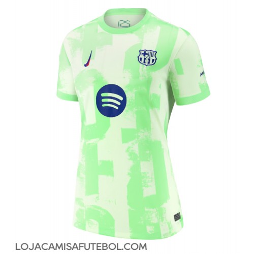 Camisa de Futebol Barcelona Equipamento Alternativo Mulheres 2024-25 Manga Curta